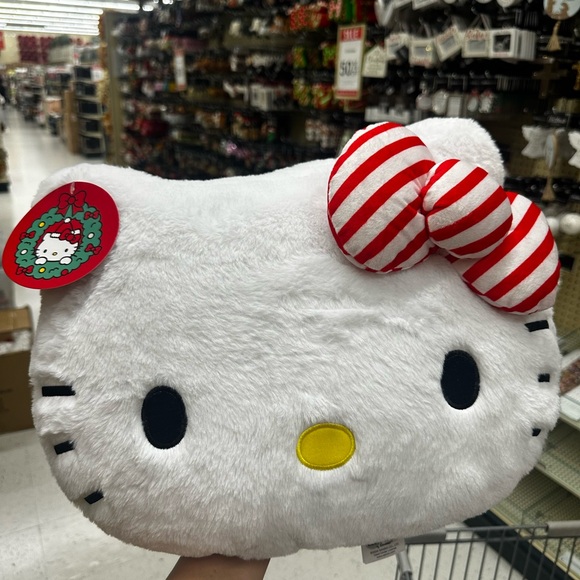 Hello Kitty Other - Hello Kitty head pillow Christmas holiday gift